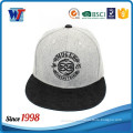 Custom embroidery snapback cap grey wool snapback hat with flat brim